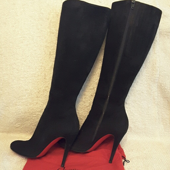Christian louboutin Fifi Botta suede 100mm  boots - Picture 5 of 8